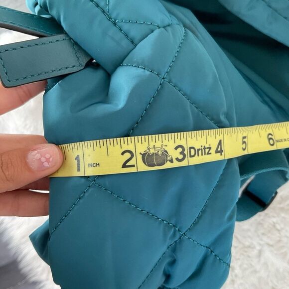 Marc Jacobs Quilted Nylon Backpack Deep Teal Blue - Picture 11 of 13